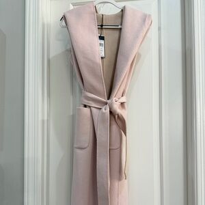 BCBG Nadia Belted Wrap Coat, pink, Size XS, NWT